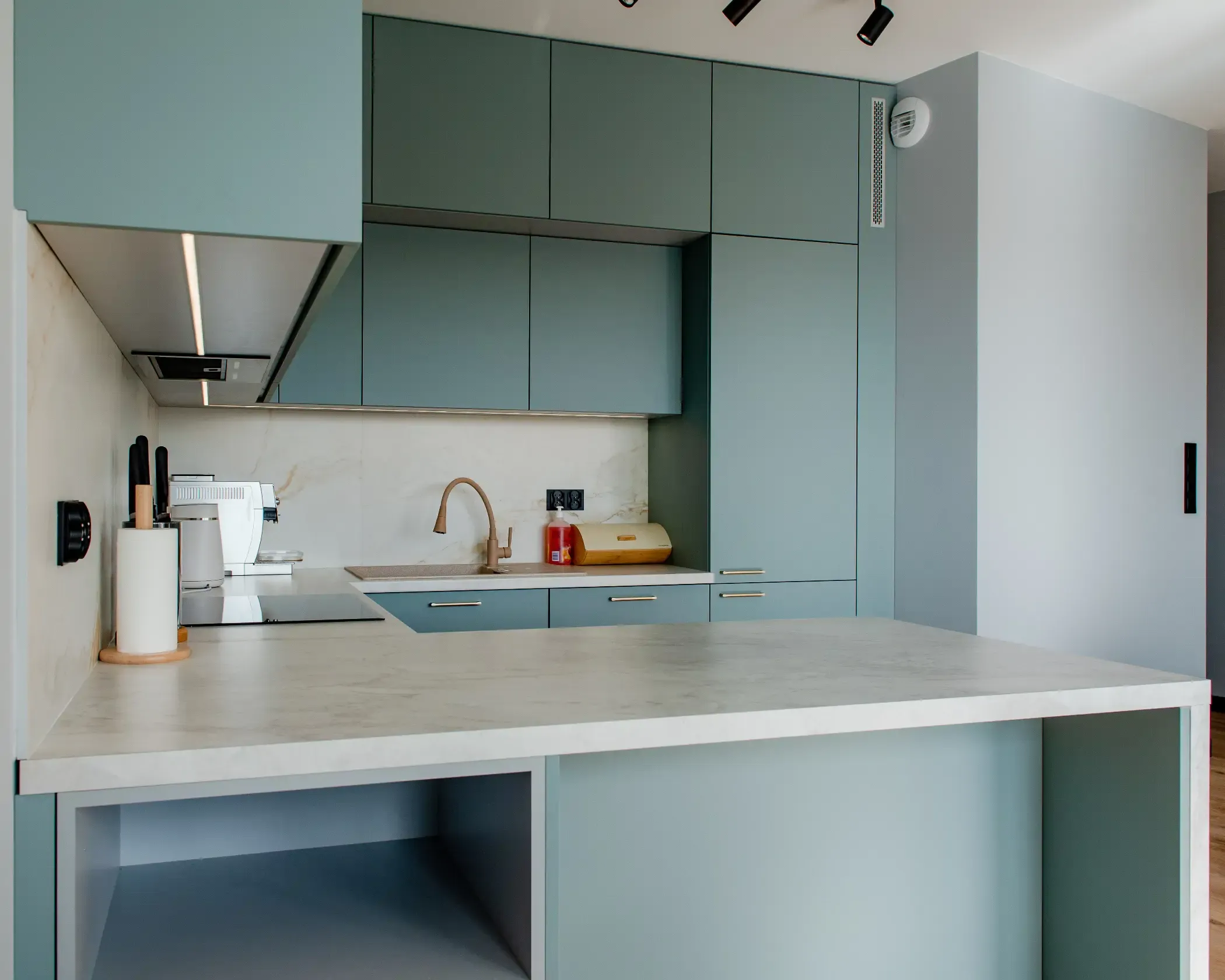 Kuchnia w odcieniu złożonej zieleni 03