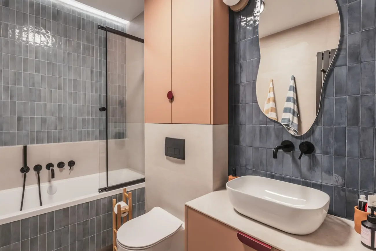 Wyjątkowa łazienka w ciepłych kolorach